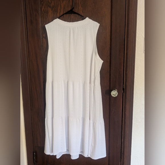 New With Tags Croft & Barrow White Eyelet Bridal Shower Dress Size 2X - Picture 6 of 6